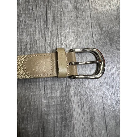 VINTAGE Tan Adjustable Fabric Belt Made In Taiwan Size Large - Picture 4 of 5